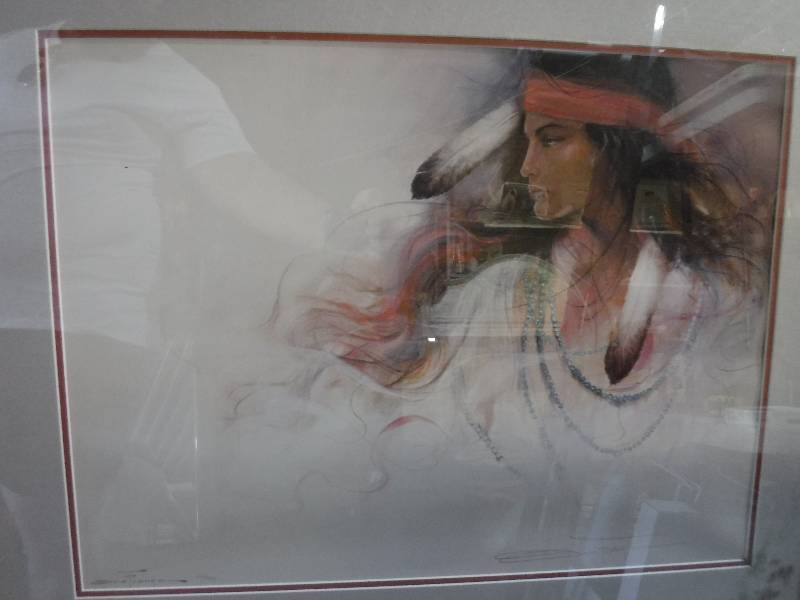 lot 7228 image: Navajo Daydream Framed print signed and numbered