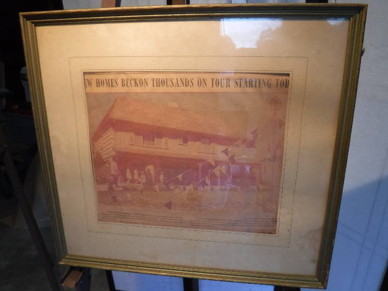 lot 7269 image: Framed New home advertisement