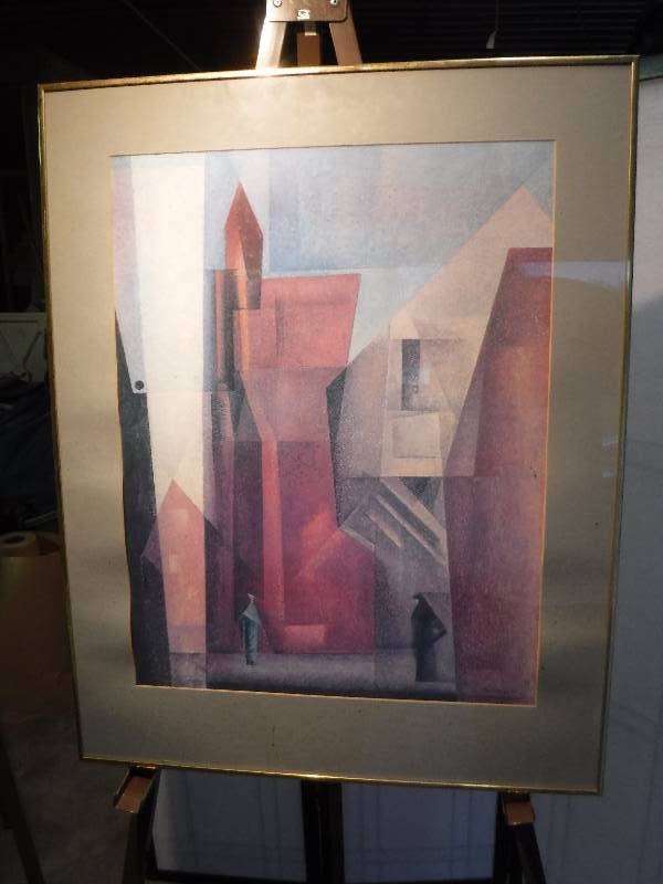 lot 7273 image:  The Arch Tower I By Lyonel Feininger signed and framed art