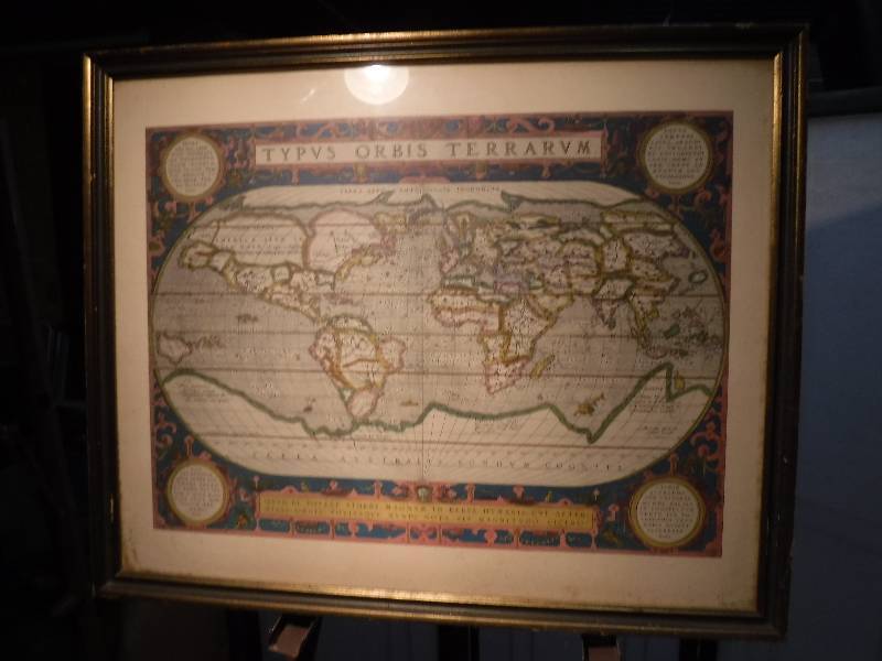 lot 7278 image: Framed map by Penn Prints, New York