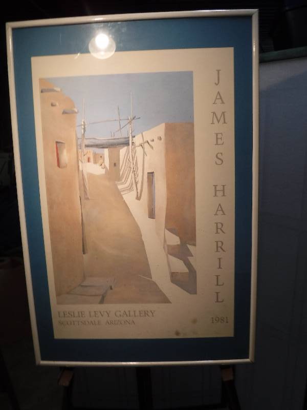lot 7282 image: James Harrill 1981 Leslie Levy gallery framed south west theme wall decor