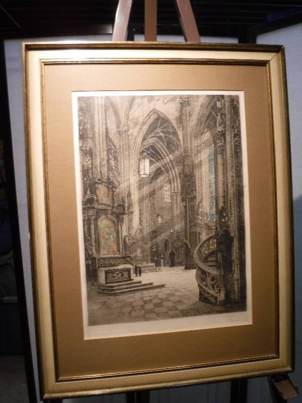 lot 7288 image: Amazing Architectural framed and signed print
