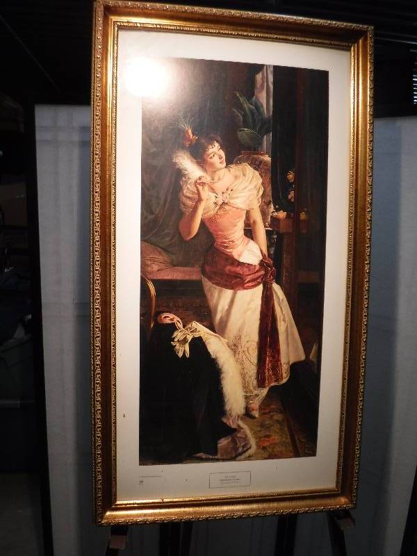 lot 7299 image: Dressed for the ball Palao y Ortuba Framed print reproduction of original oil painting