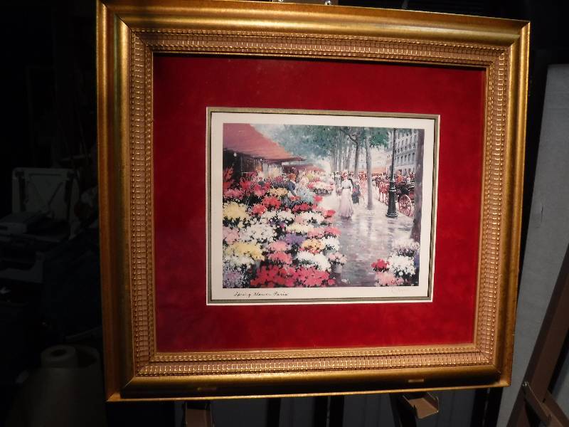 lot 7311 image: Spring Flowers By Chun singed and numbered framed art
