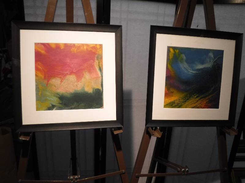 lot 7327 image: Pair of framed water color art