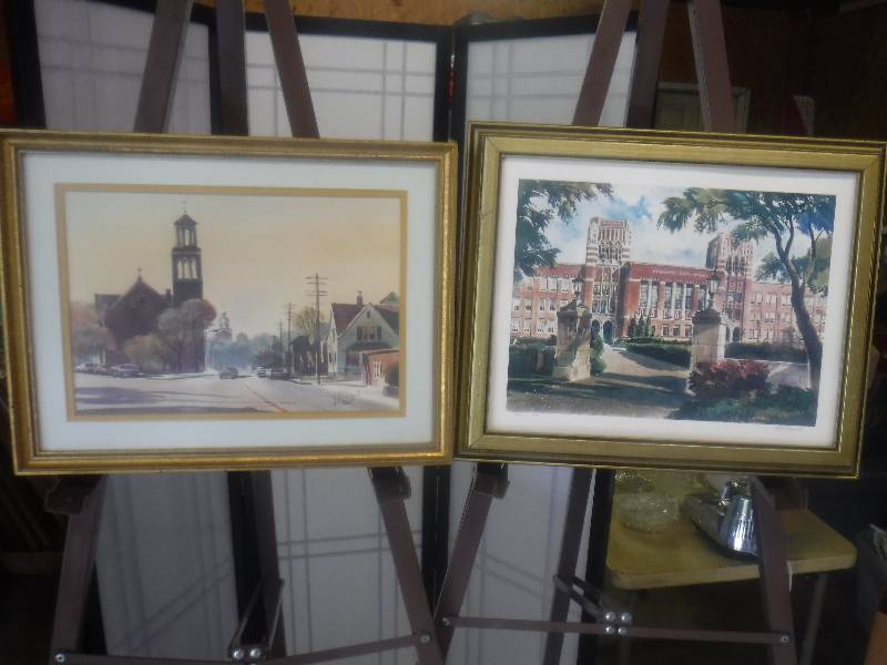 lot 7386 image: Pair of Signed J. R Hammil pictures