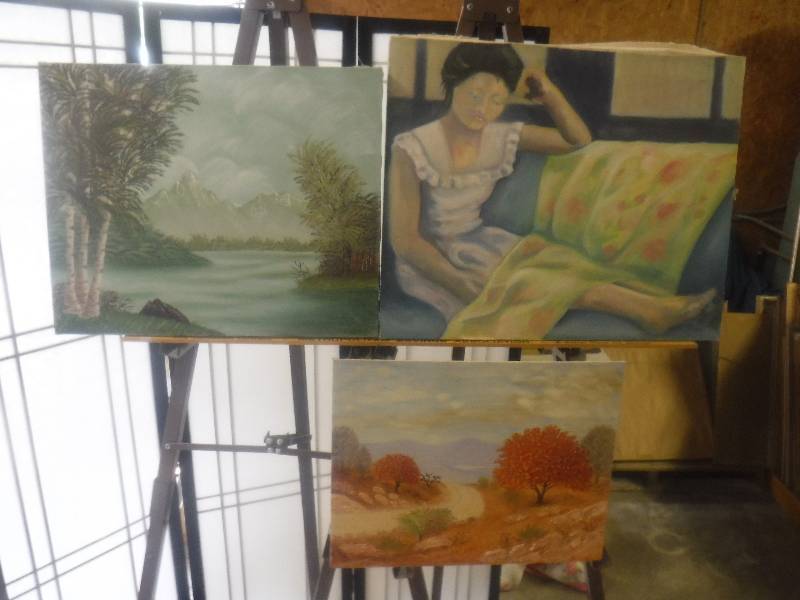 lot 7408 image: Painted canvas lot