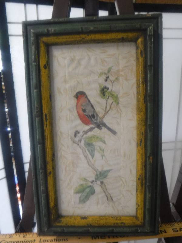 lot 7415 image: Print of a bird- nice frame