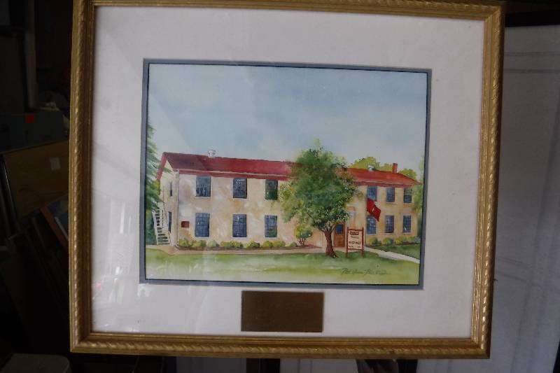 lot 7357 image: Water Color house paining by Pat Ann Black