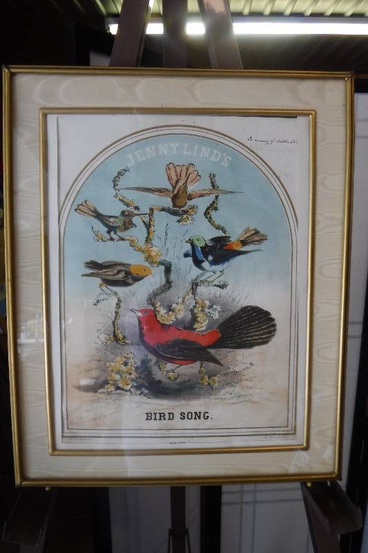 lot 7364 image: Jenny Linds Bird song framed print