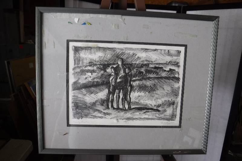 lot 7370 image: Family Vacation By Salvagaio framed and numbered sketch