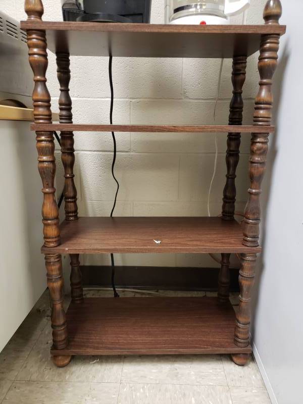 lot 10087 image: Turned Spindles Composite Shelf Unit