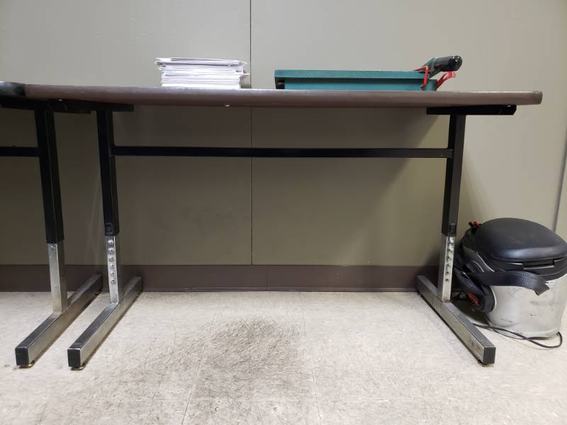 lot 10100 image: Metal  Composite Work Table