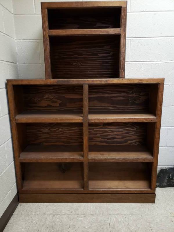 lot 10110 image: Two Wood Book Cases