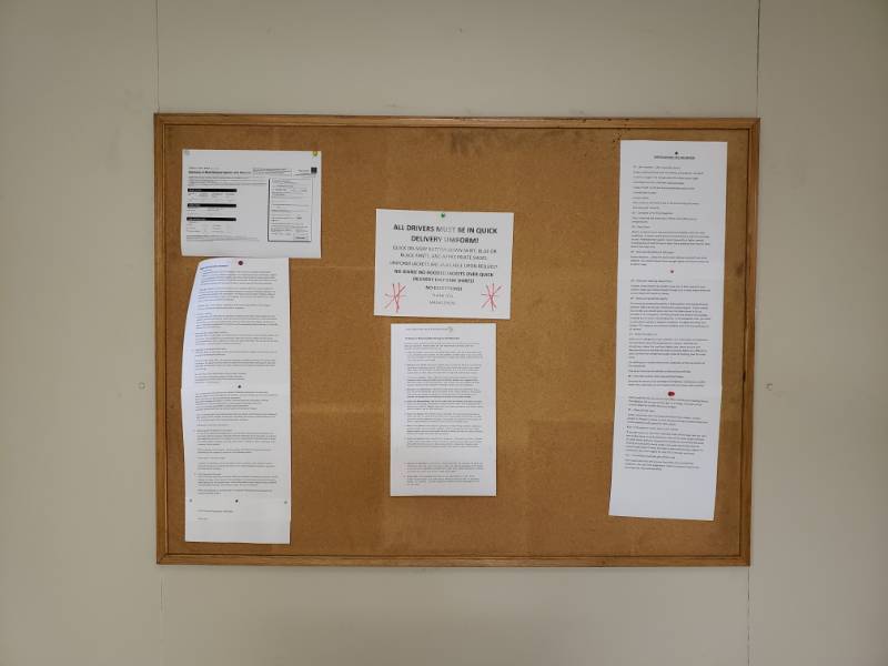 lot 10107 image: Wood Framed Bulletin Board
