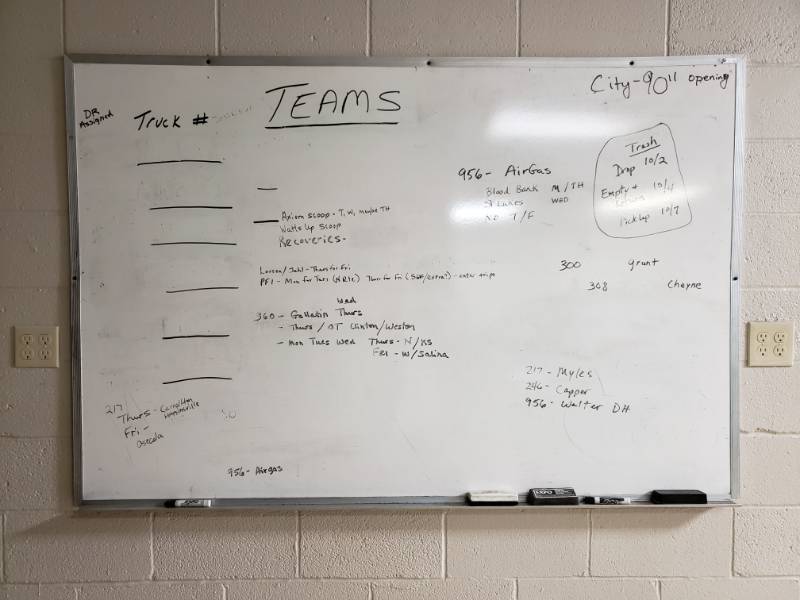 lot 10112 image: Wall Mount Dry Erase Board