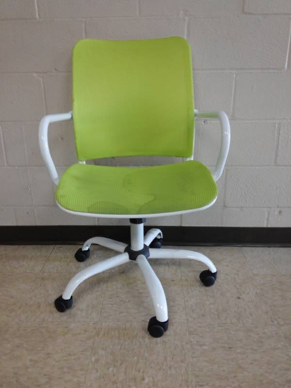 lot 10041 image: Lime Green Rolling Office Chair