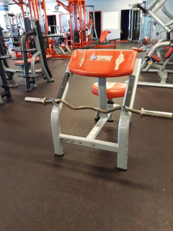 lot 1559 image: Matrix Free Weight Bicep Machine, Weights In Separate Listing