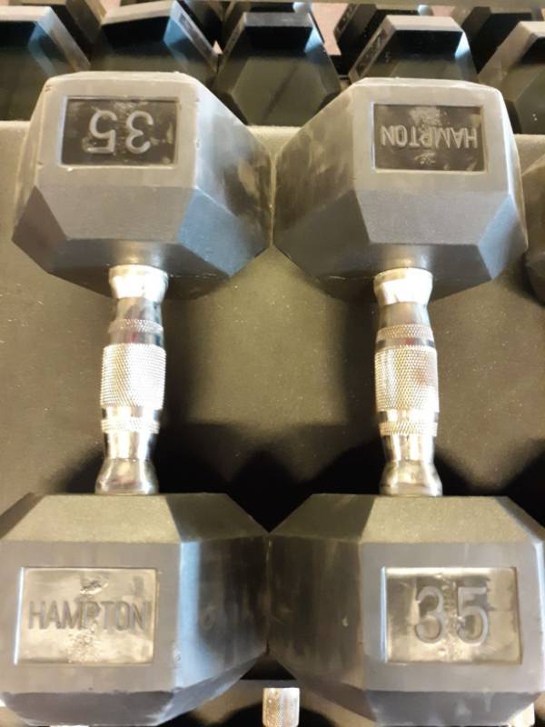 lot 1579 image: Set of Hampton 35 Lb Hand weights