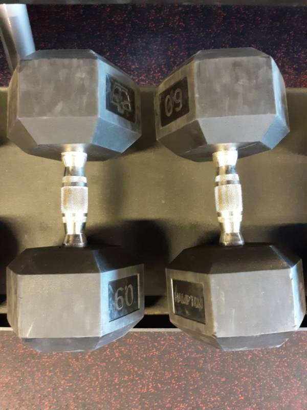 lot 1586 image: Set of Hampton 60 Lb Hand weights