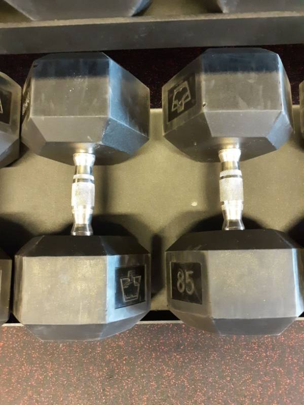 lot 1591 image: Set of Hampton 85 Lb Hand weights