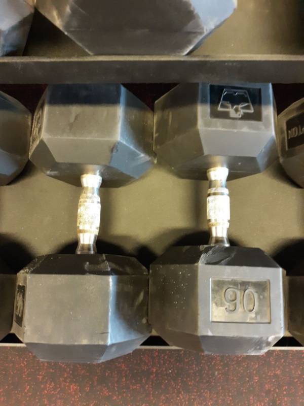 lot 1592 image: Set of Hampton 90 Lb Hand weights