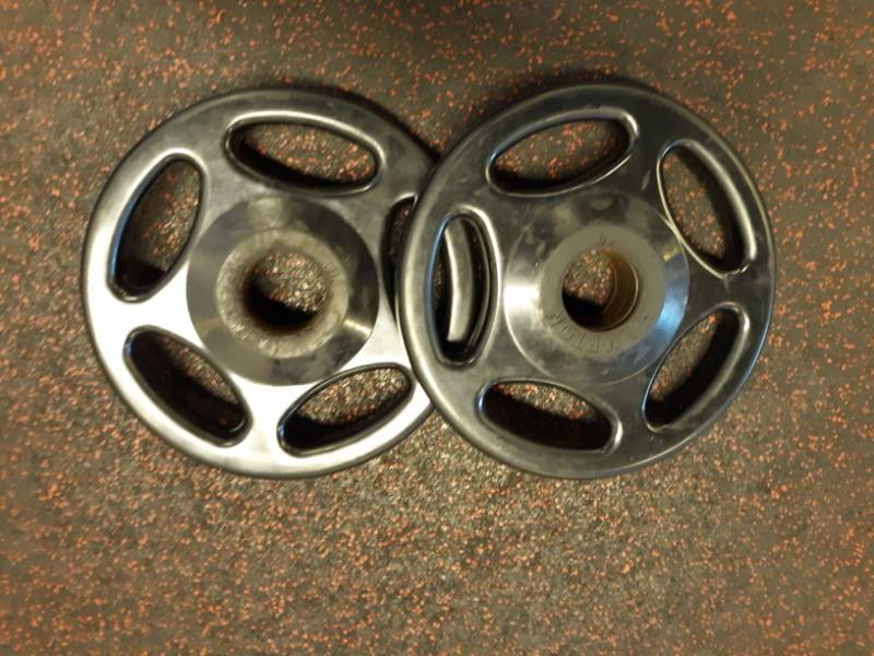 lot 1635 image: (2) Hampton Barbell 10Lb Weights