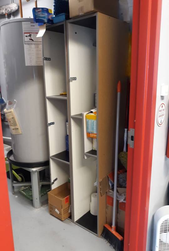 lot 1654 image: Storage Lockers No Doors On lockers, Contents Not Included