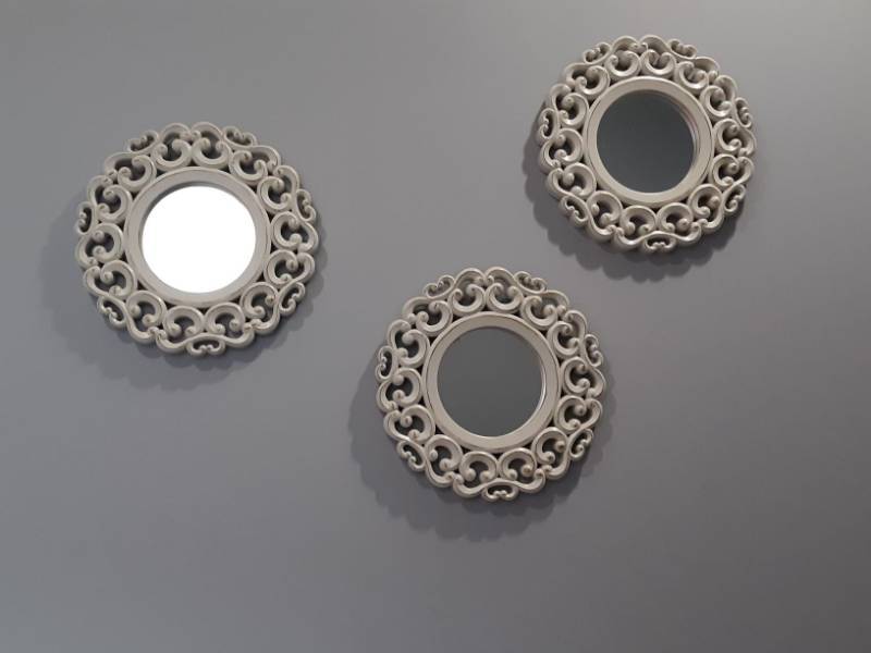 lot 1676 image: (3) Decorative Wall Mirrors