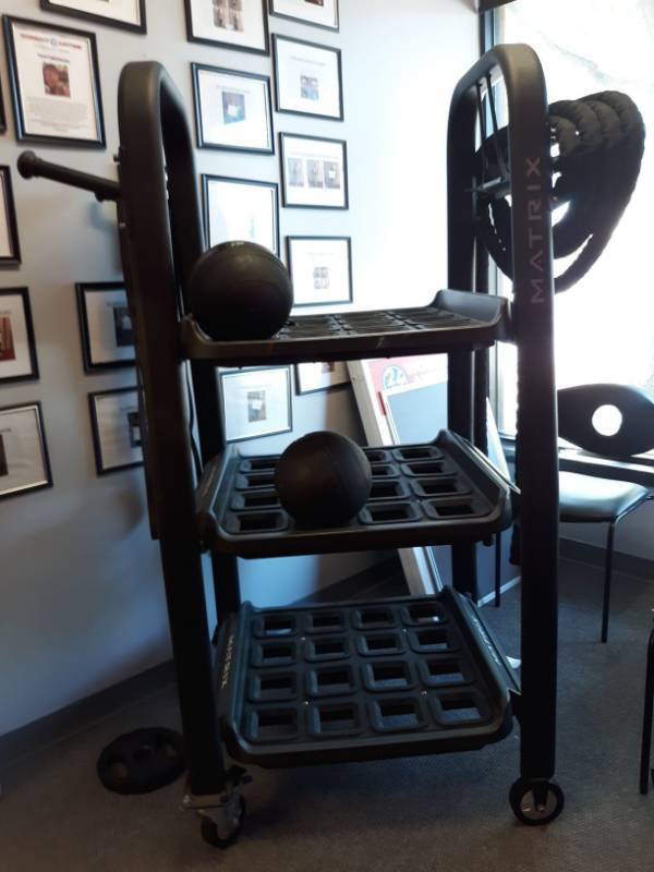 lot 1686 image: Matrix 3 Shelf Rolling Storage Unit and Contents