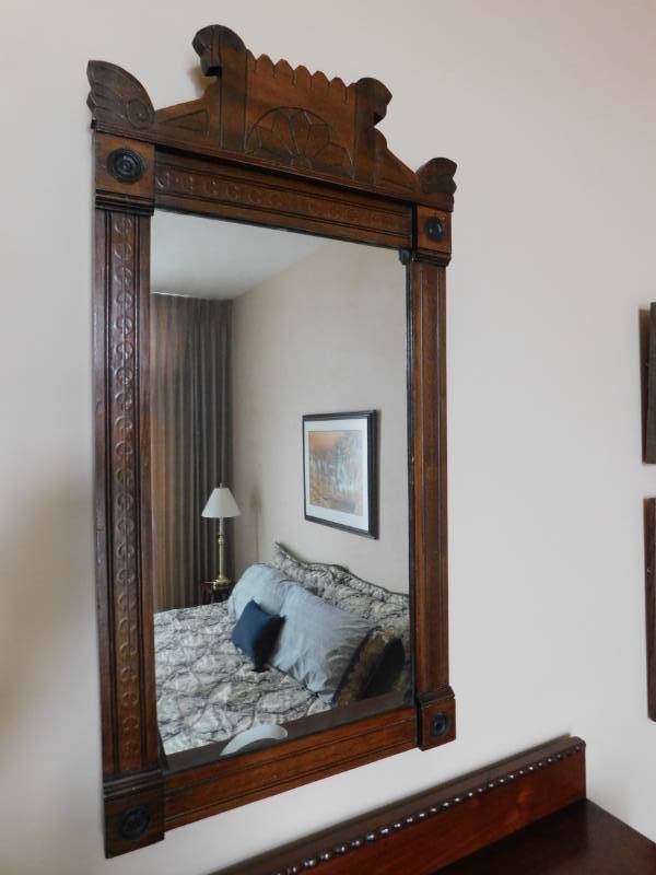 lot 3373 image: Mirror with Wood Frame