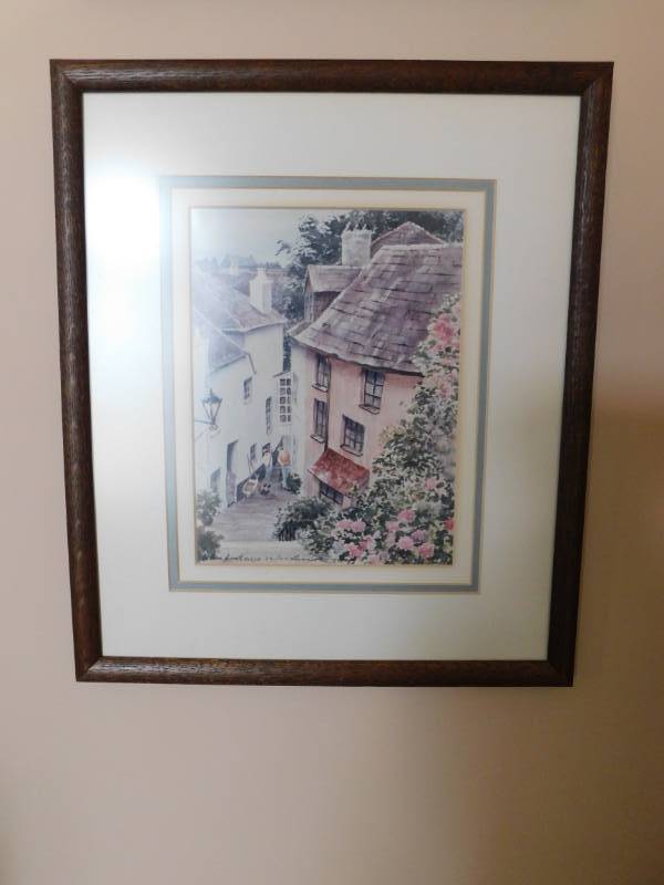 lot 3375 image: Art with Wood Frame