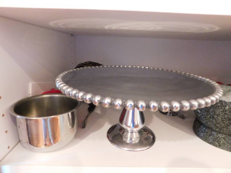 lot 3471 image: Table Serving Platter, Metal Bowls, and Pestal and Grinder