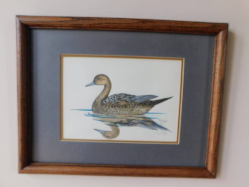 lot 3352 image: Art with Wood Frame