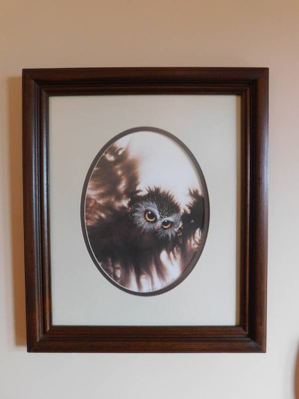 lot 3356 image: Art with Wood Frame
