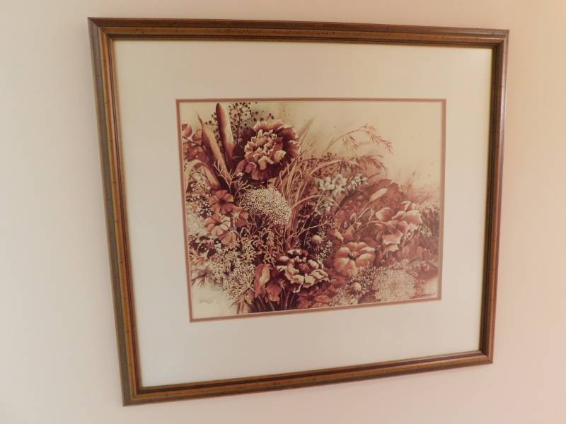 lot 3360 image: Art with Wood Frame