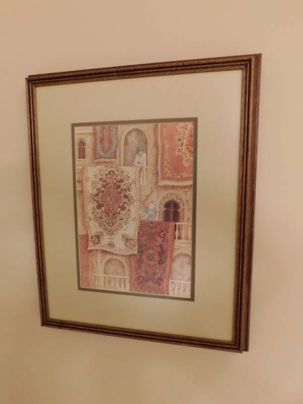 lot 3361 image: Art with Wood Frame