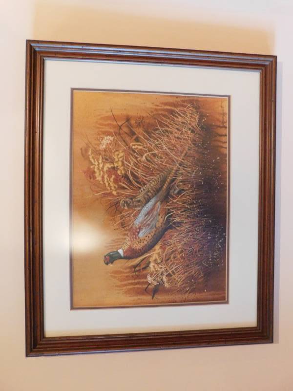 lot 3363 image: Art with Wood Frame