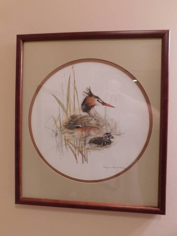 lot 3366 image: Art with Wood Frame