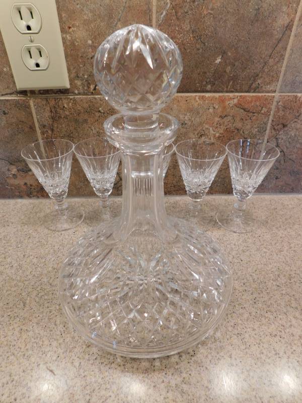 lot 3568 image: Decanter and 5 Glasses