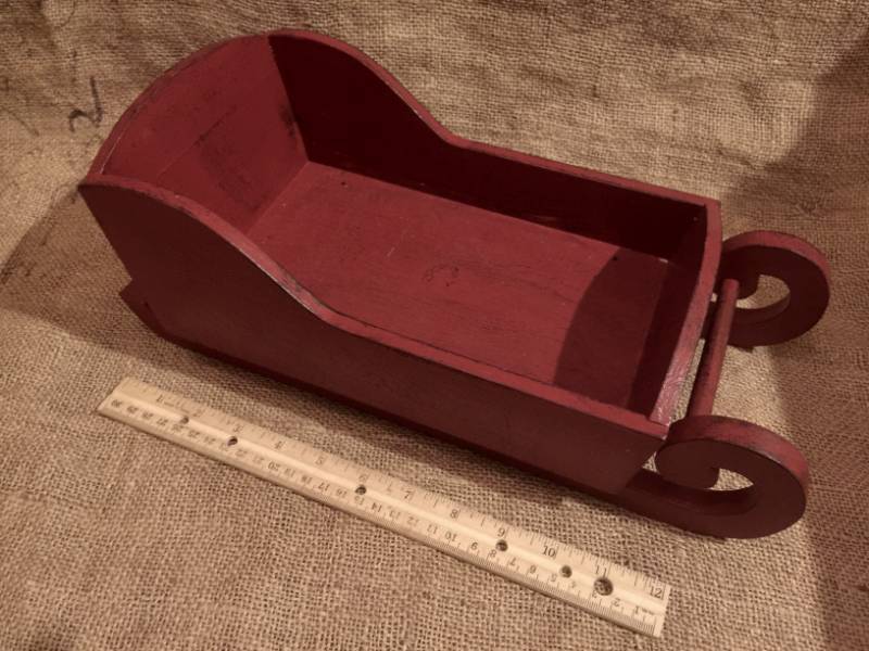 lot 2072 image: Red Wood Santas Sleigh