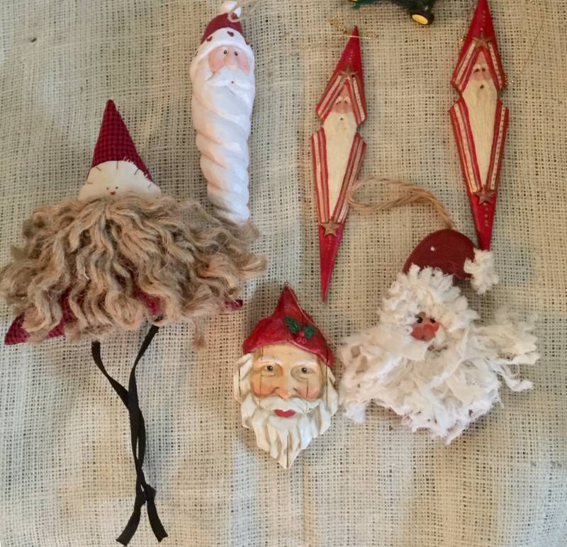 lot 2074 image: Collection of Santa Ornaments