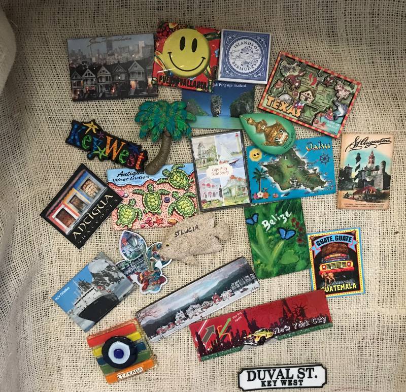 lot 2078 image: Collection of travel magnets