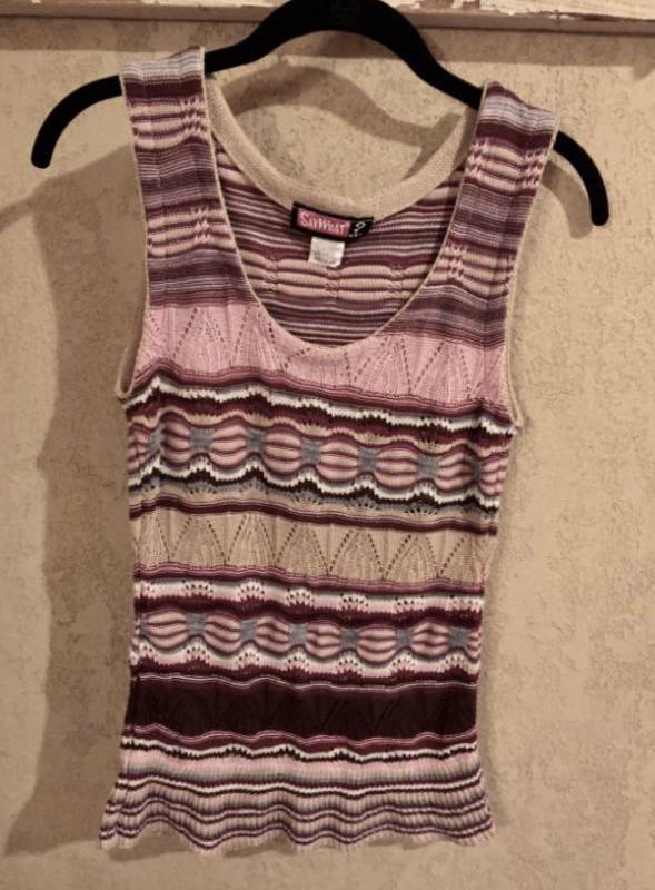 lot 2135 image: Say What Medium retro sweater tank top