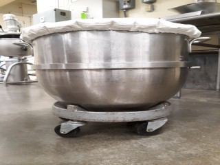 lot 6101 image: 80 Qt Mixing Bowl With Castors
