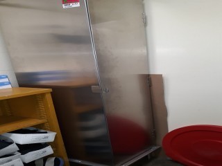 lot 6197 image: Lockwood Clamp-to-Close Metal Cooking Pan Storage Rack, Contents Included