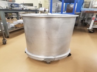 lot 6107 image: Metal Barrell On Casters