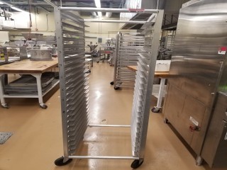 lot 6124 image: Full Sheet Pan Rack On Casters