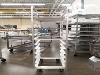 lot 6249 image: Rolling Pan Rack With Two Pans