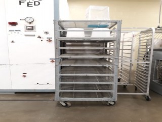 lot 6250 image: 9 Shelf Rolling Cart With Assorted items
